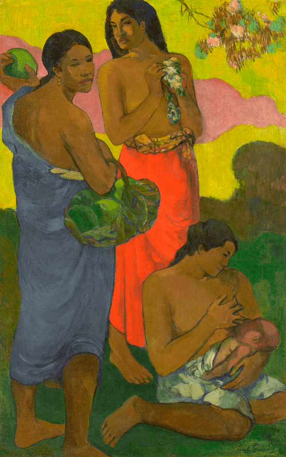 "Maternité II" (37¼ x 24 in, oil on burlap)