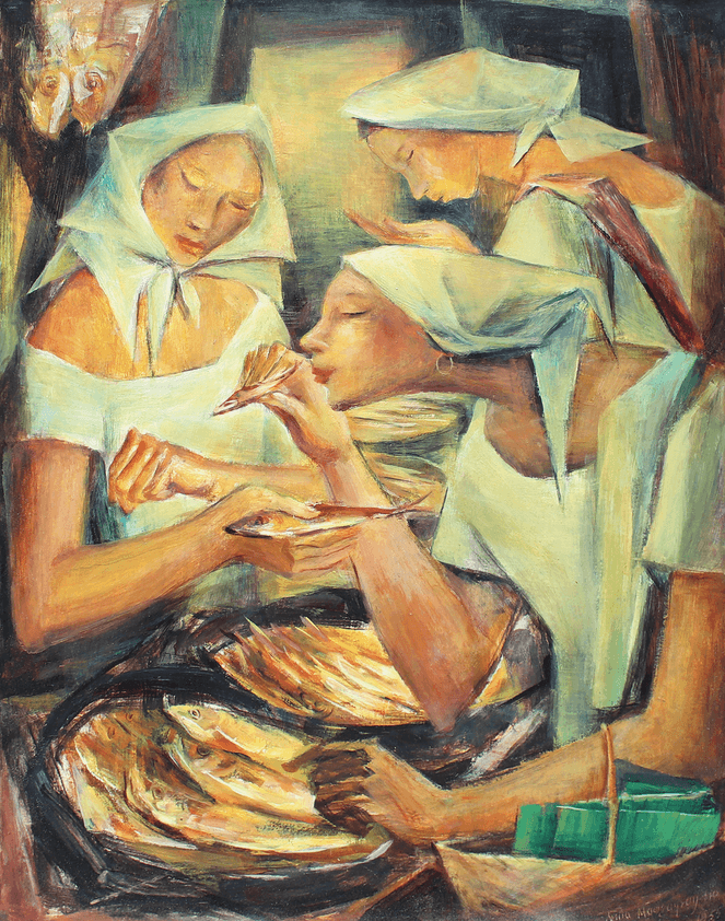 “Tinapa Vendors” (1955) by Anita Magsaysay-Ho 
