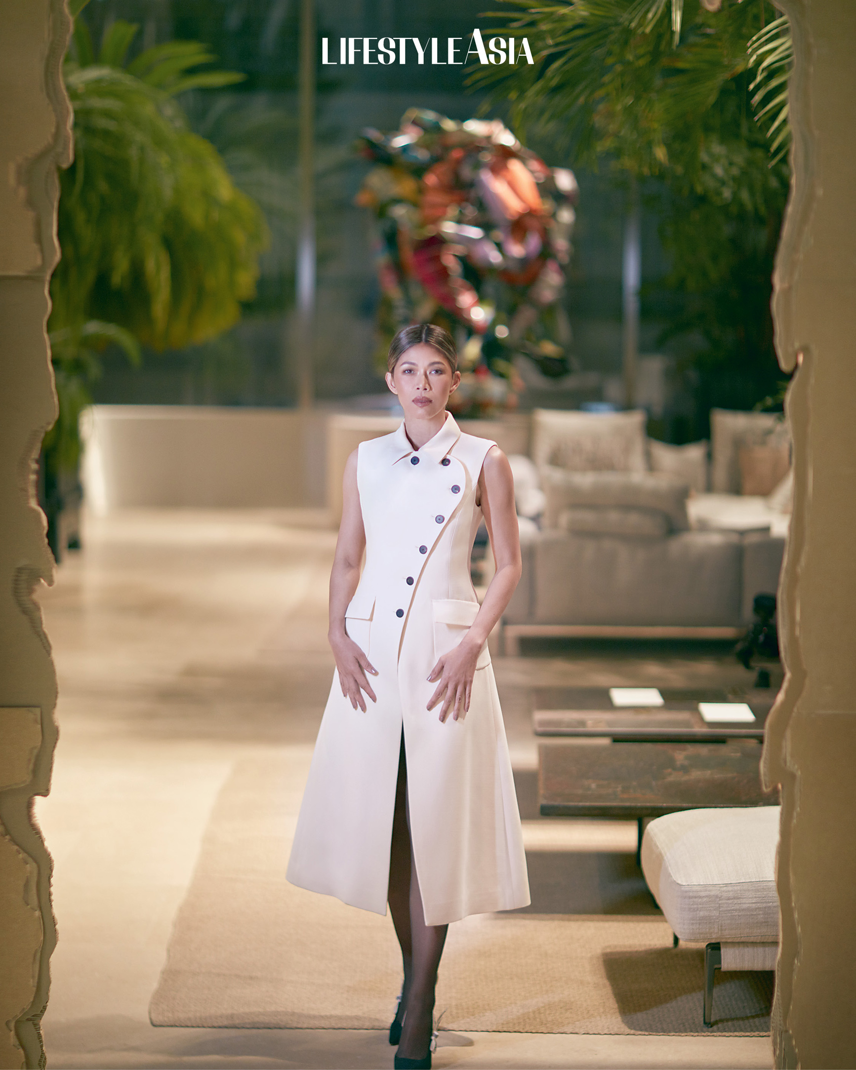 Freya Eduarte wearing Gilet, Spring/Summer 2018, Ready to Wear collection