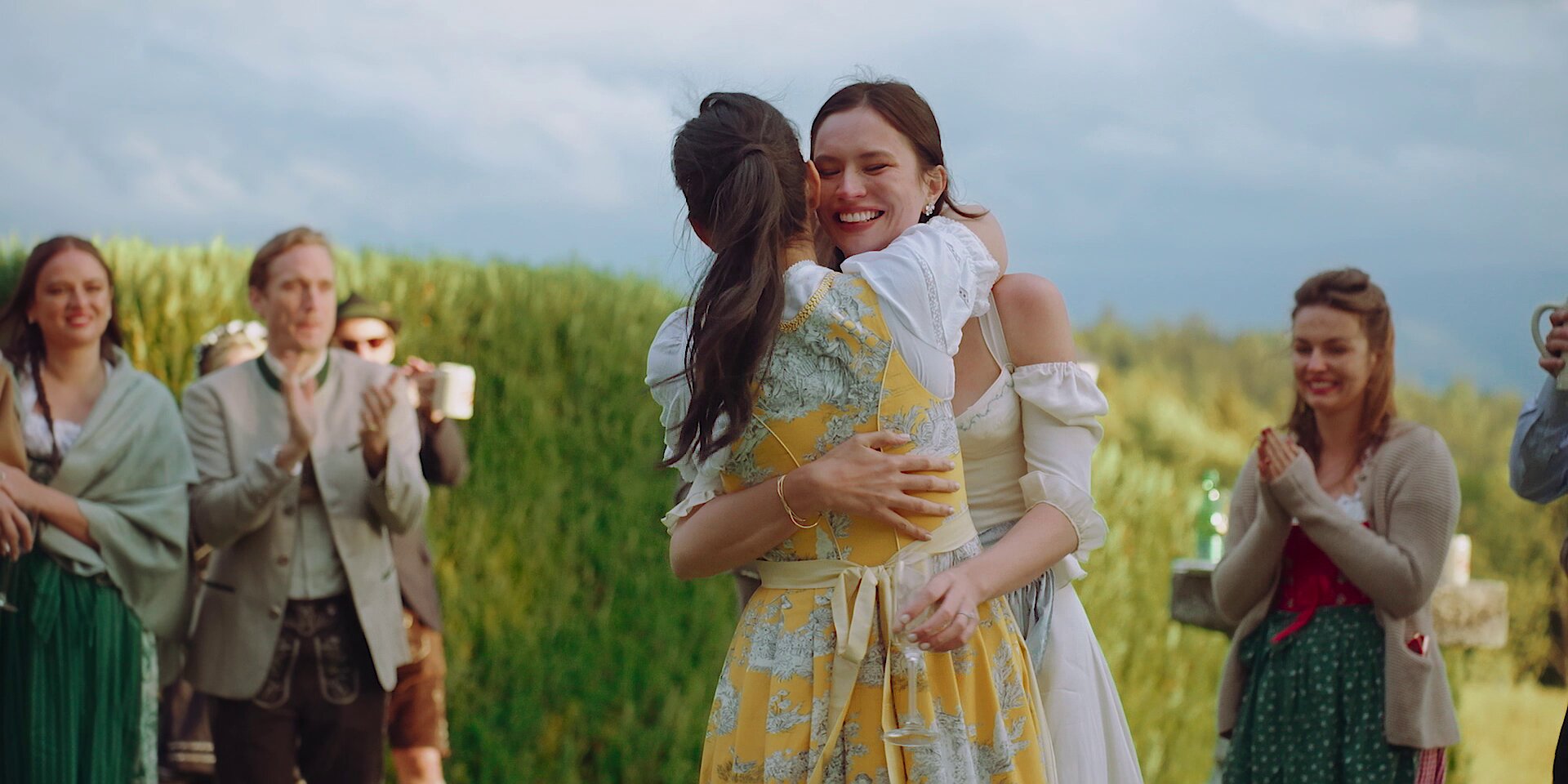 A still of Jess Wilson from Magbanua's film of her and Mortiz Gastl's wedding in Austria