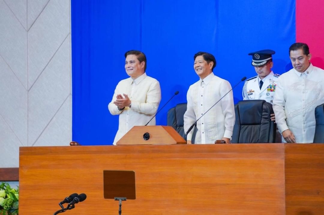 Marcos at the podium for his SONA speech