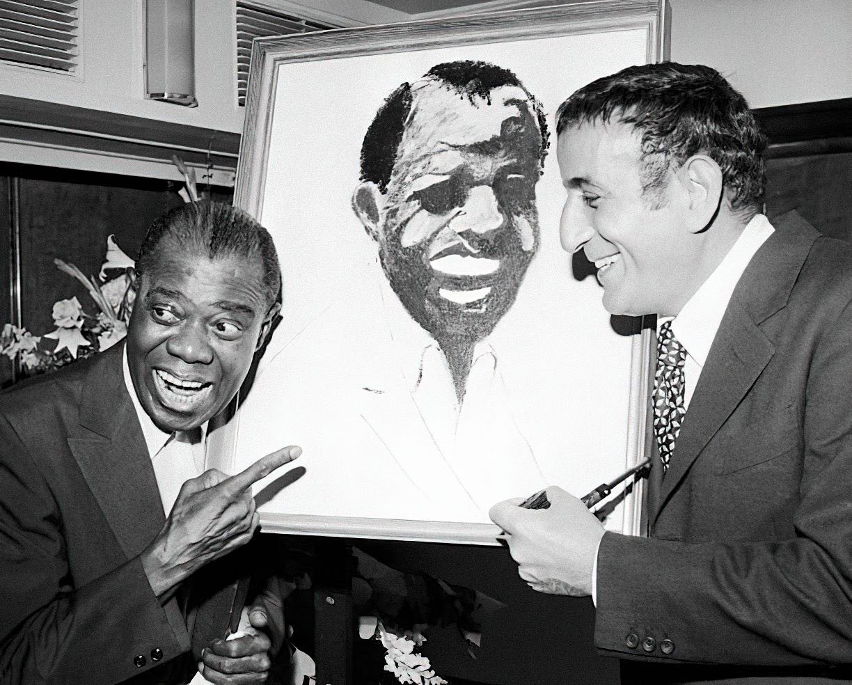 Tony Bennett with fellow jazz great, Louis Armstrong