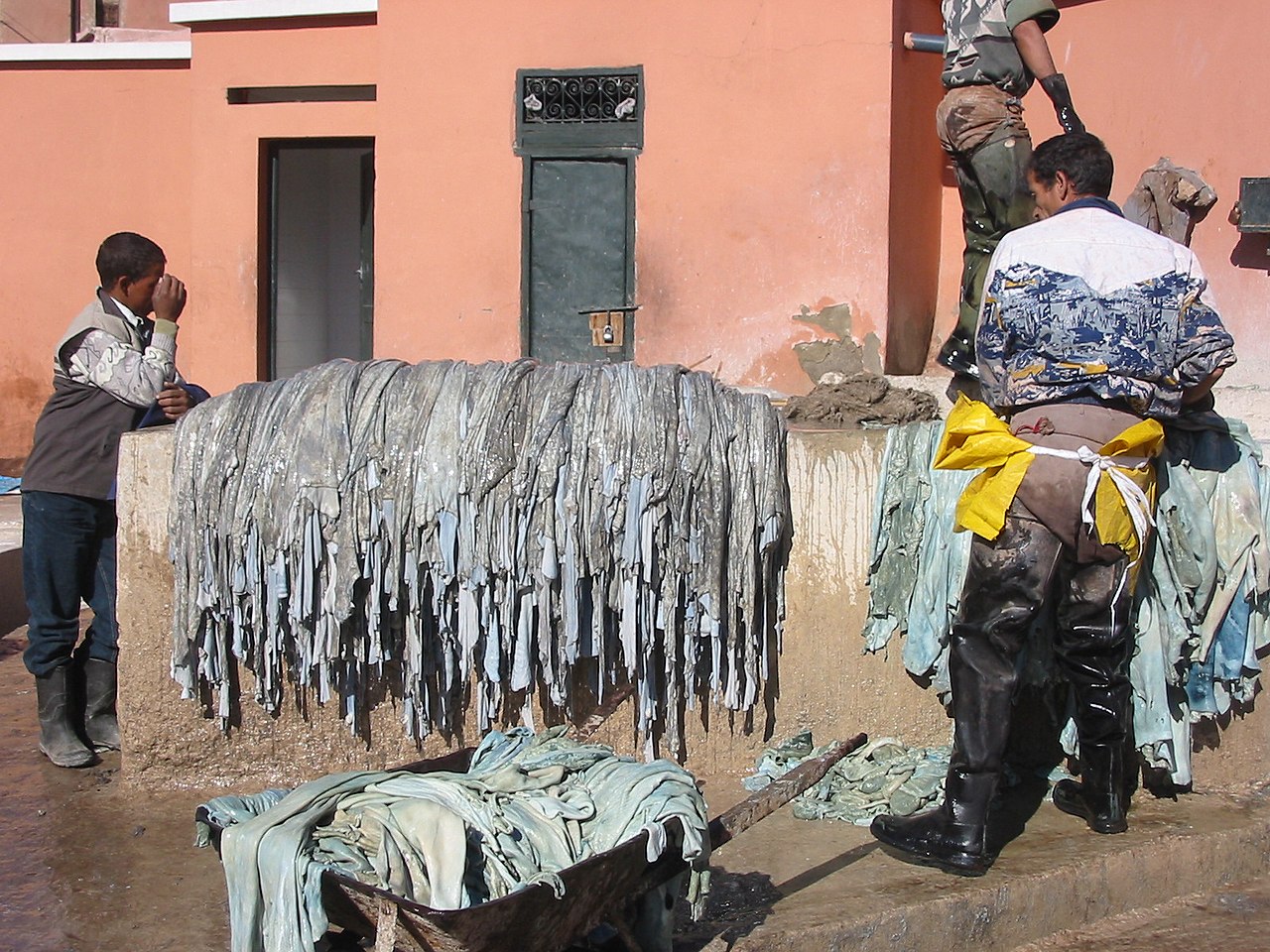 A tannery in Marrakesh, Morroco