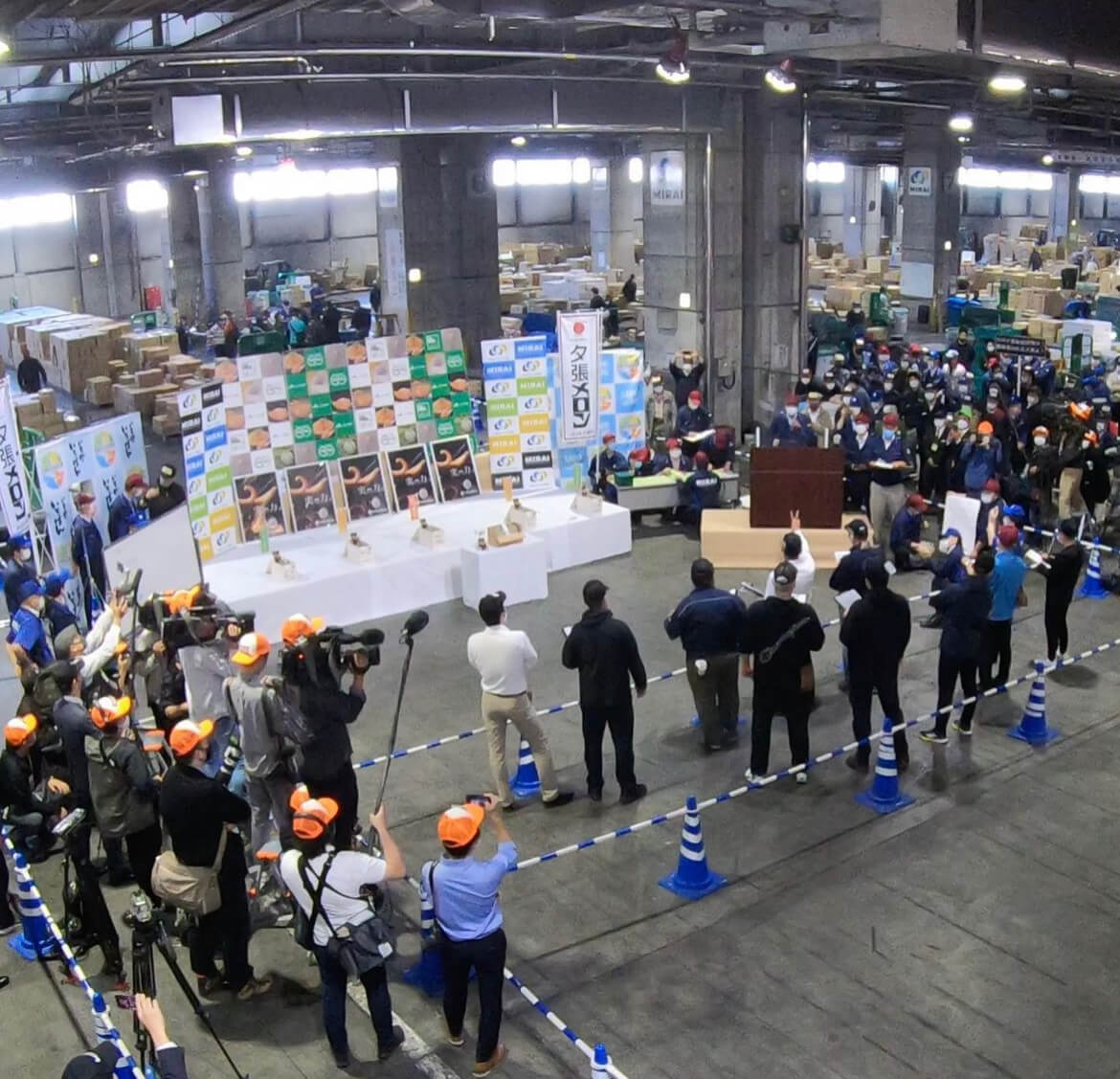 Yubari Melon auction in Japan