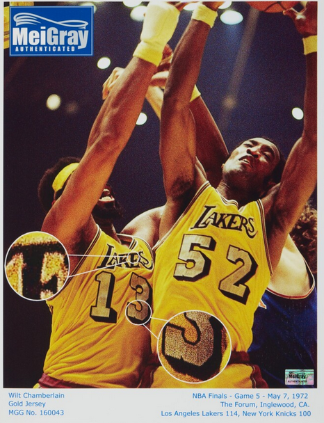 Chamberlain playing while wearing the jersey