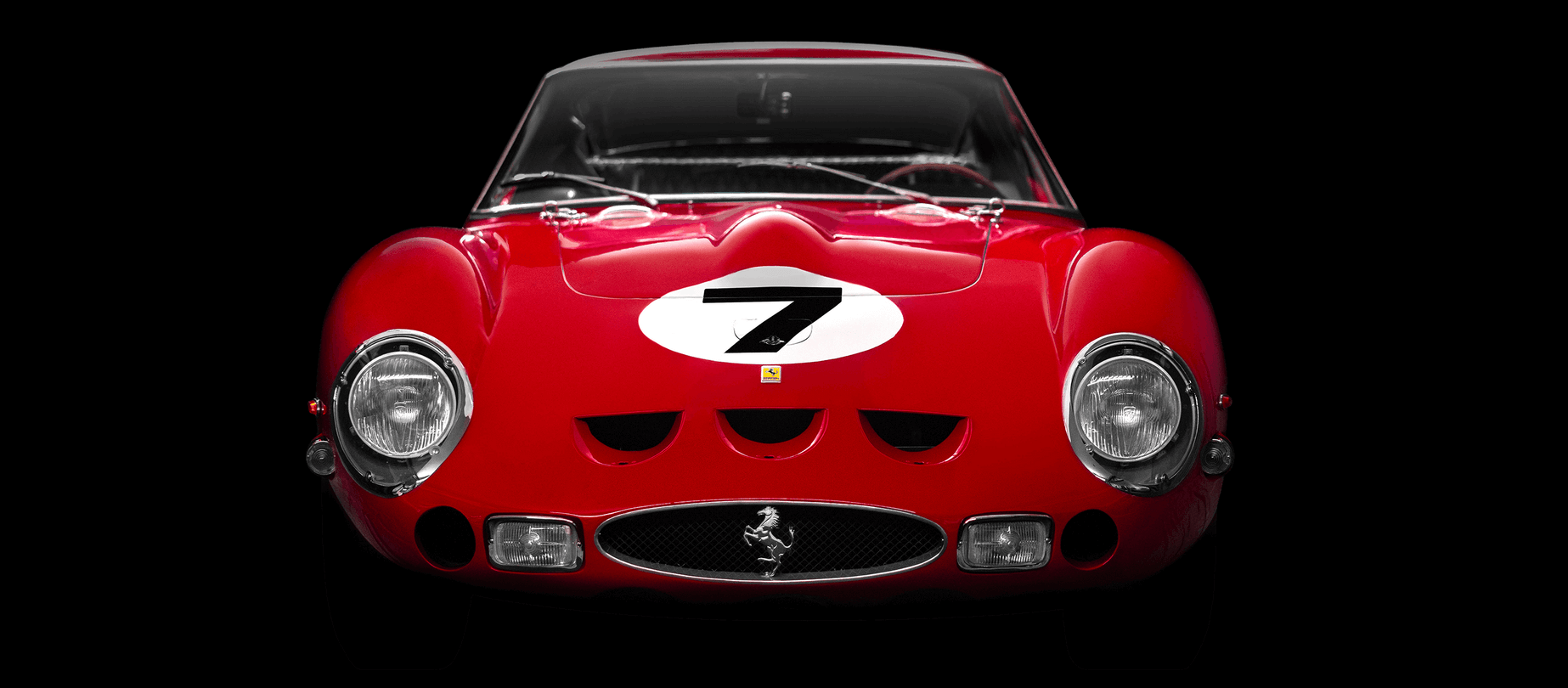 Front view of the rare 1962 Ferrari 250 GTO
