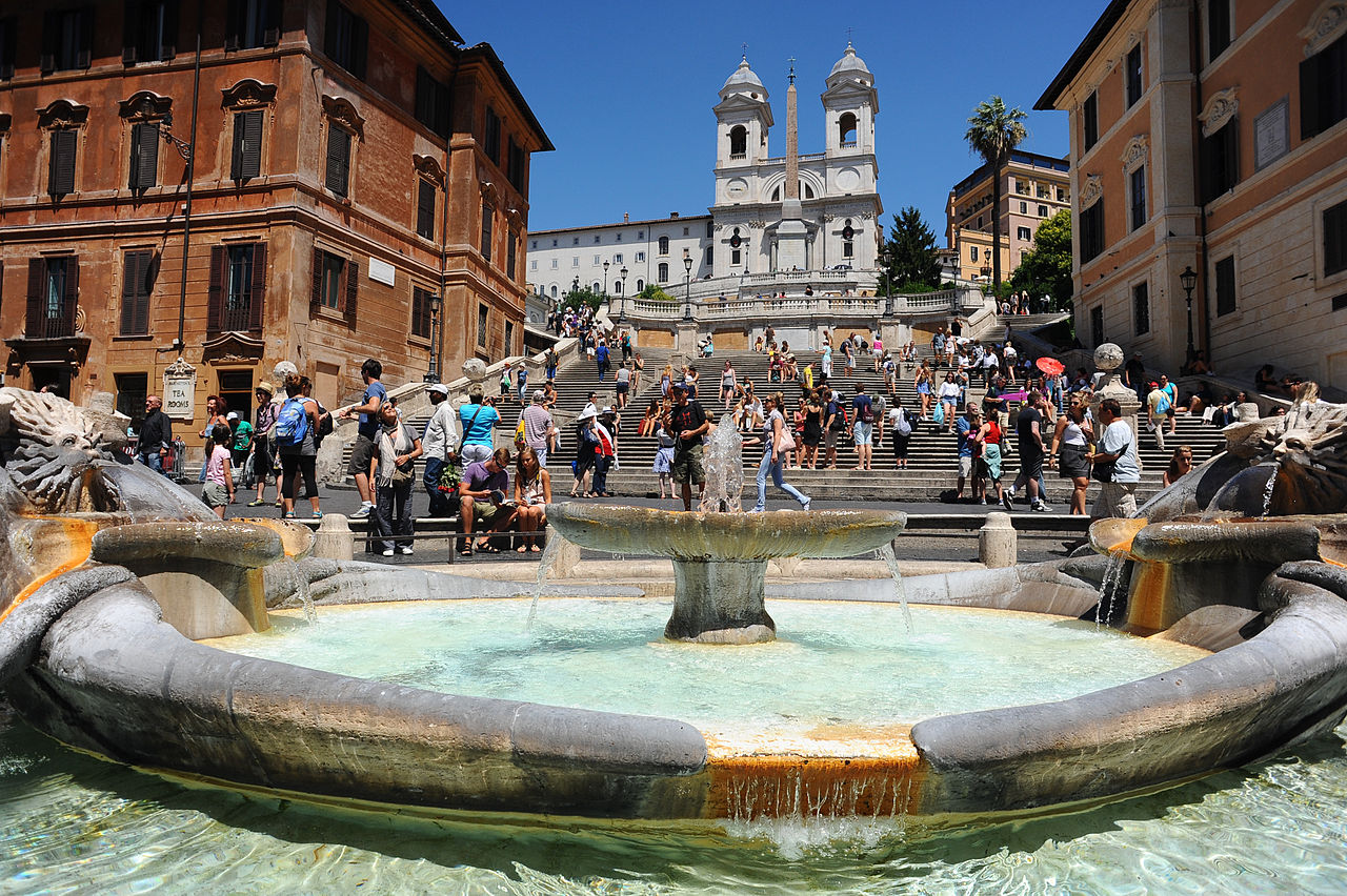 The recognizable Spanish Steps