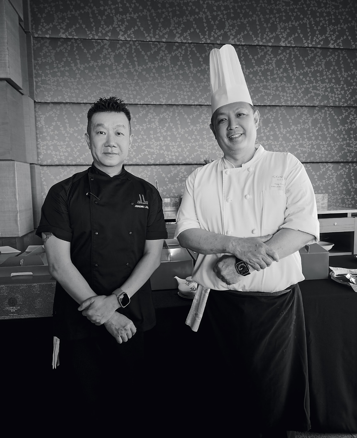 Jereme Leung with Conrad Manila Executive Chinese Chef Eng Yew Khor 