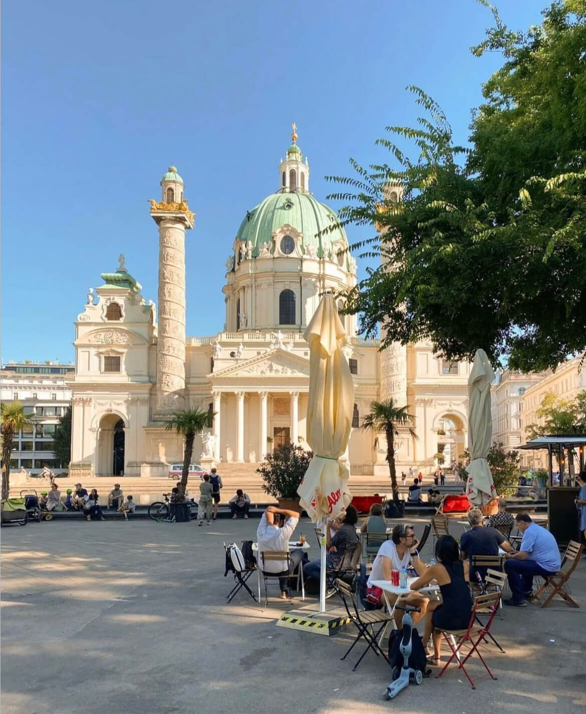Warm and sunny days of Vienna, Austria.
