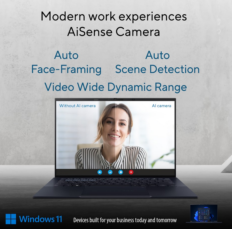 An AI-powered camera and noise cancelling technology creates crystal-clear calls for all online communication