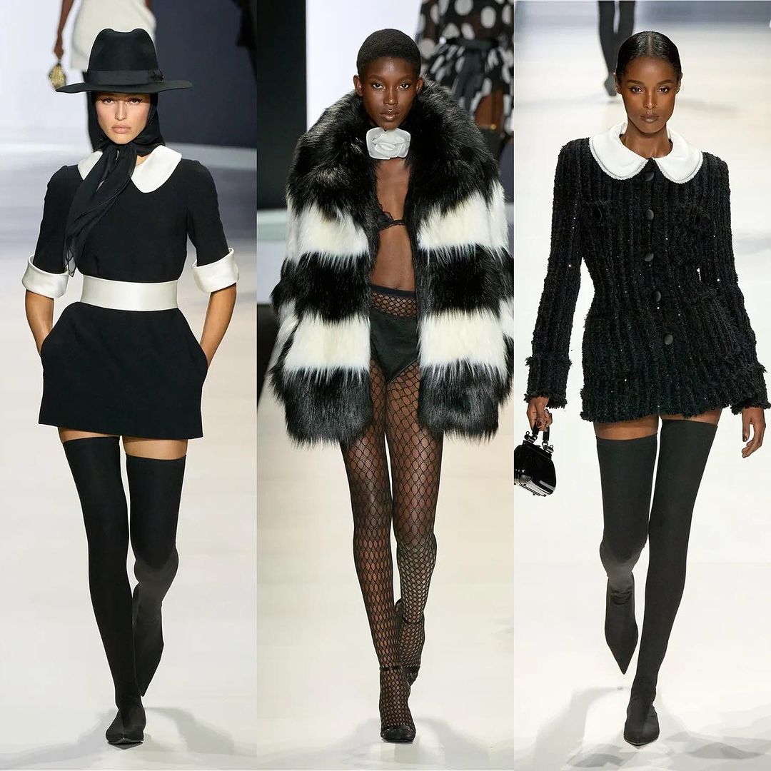 More black and white dresses from Dolce and Gabbana Milan Fashion Week 2023