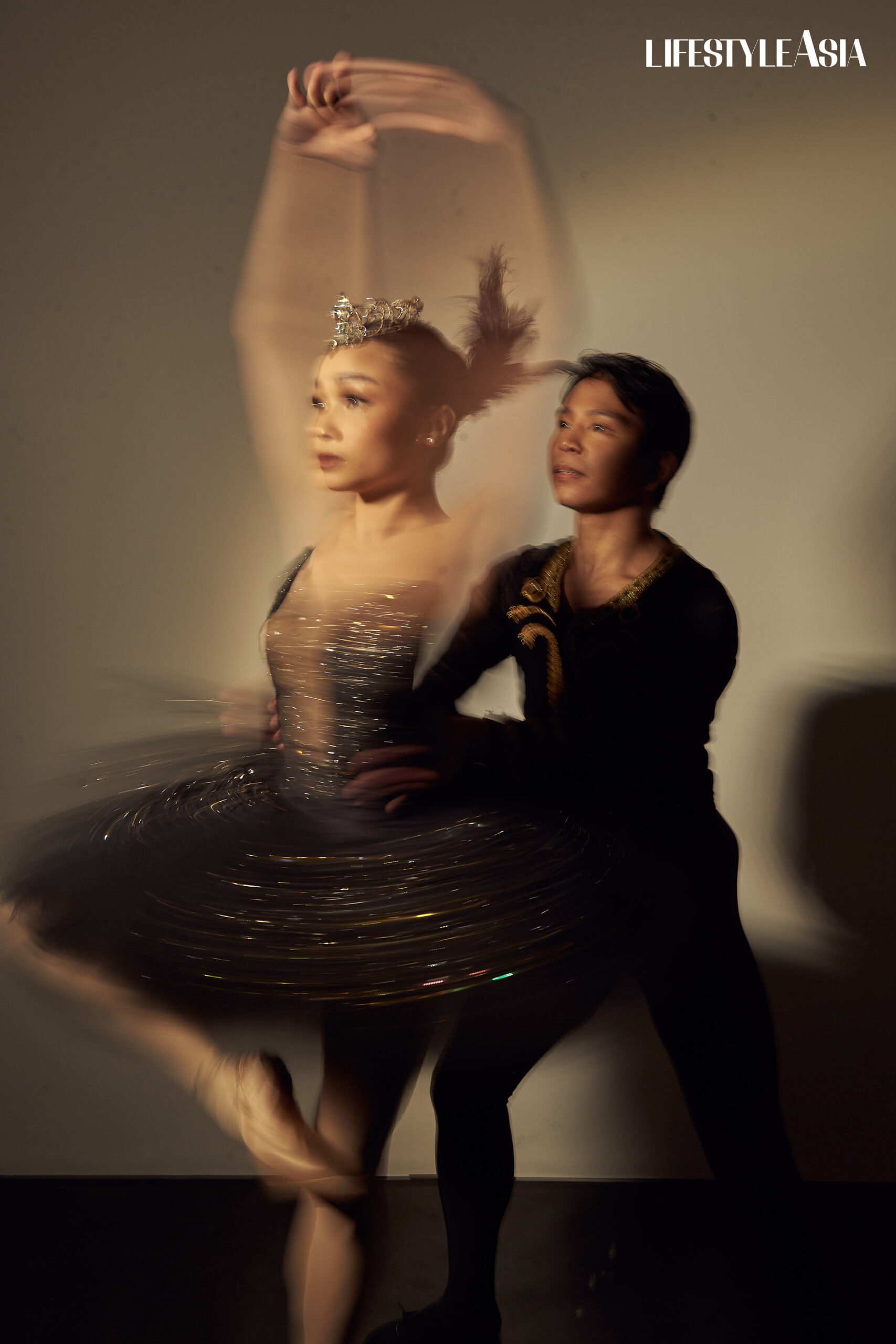 Jemima Reyes and Ian Ocampo performing a snippet of Swan Lake’s “Pas de deux”