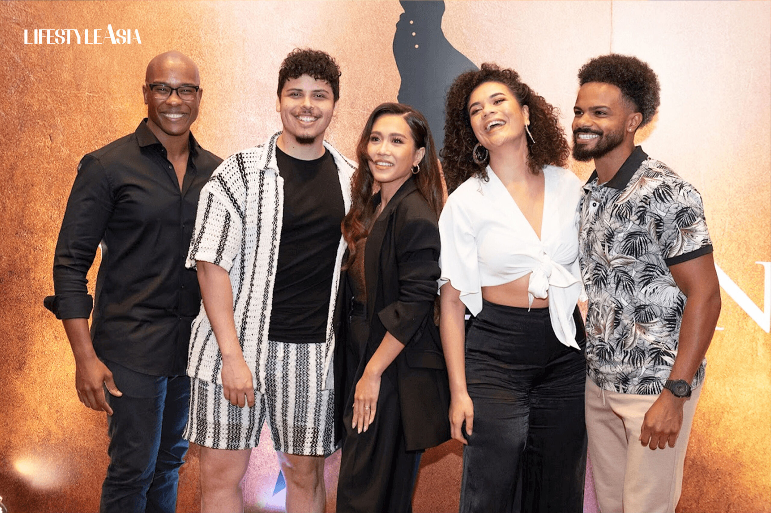 L-R: Darnell Abraham, Jason Arrow, Rachelle Ann Go, Akina Edmonds, and Deaundre' Woods