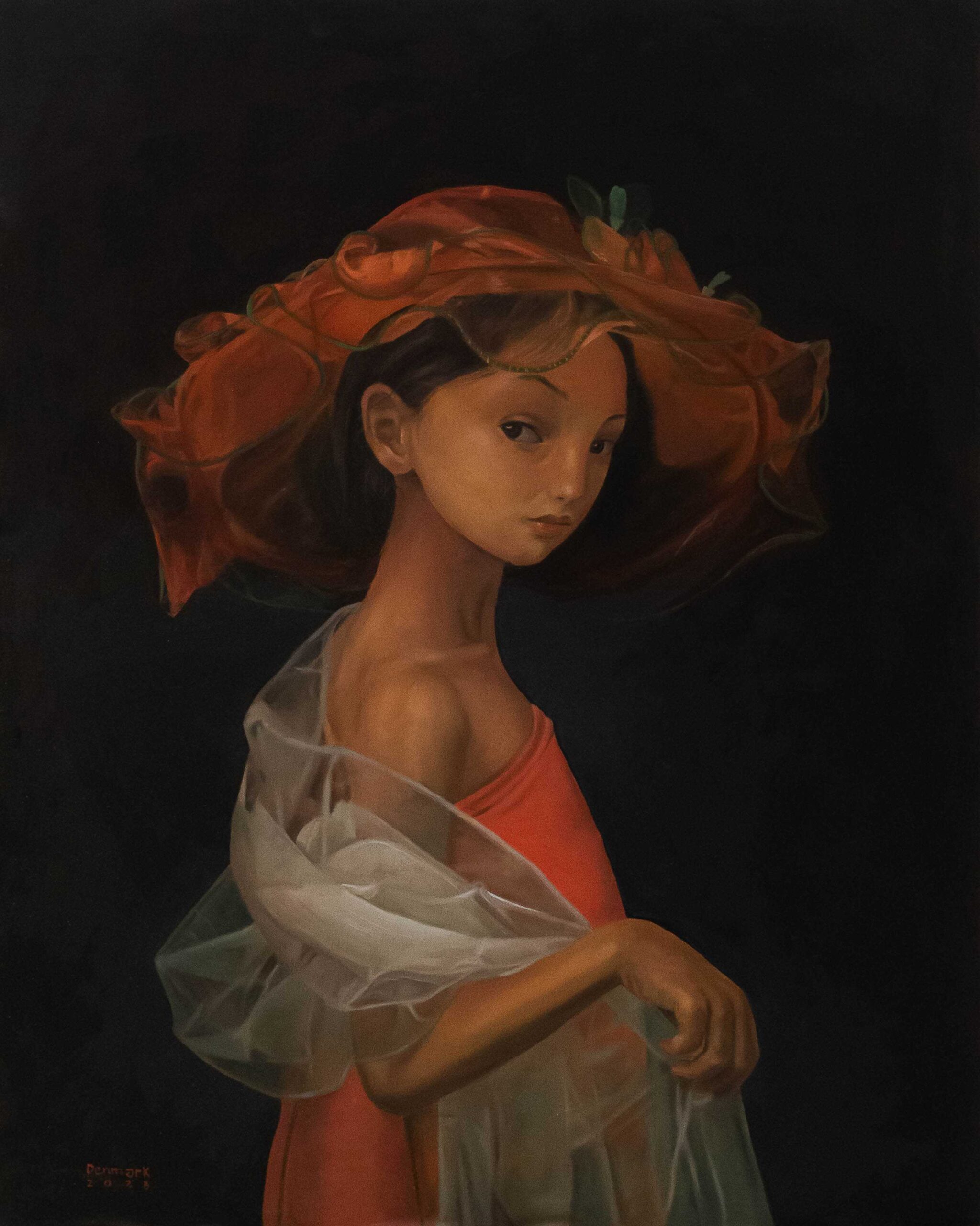 Maribojoc’s “Summer Nights” (30 x 34 inches, oil on canvas)