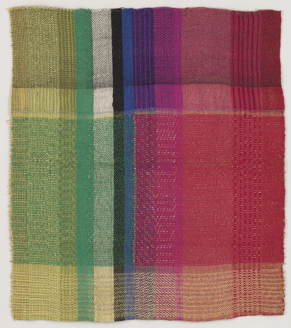 A Mexican plaid woven textile, c. 1940 by Dorothy Liebes