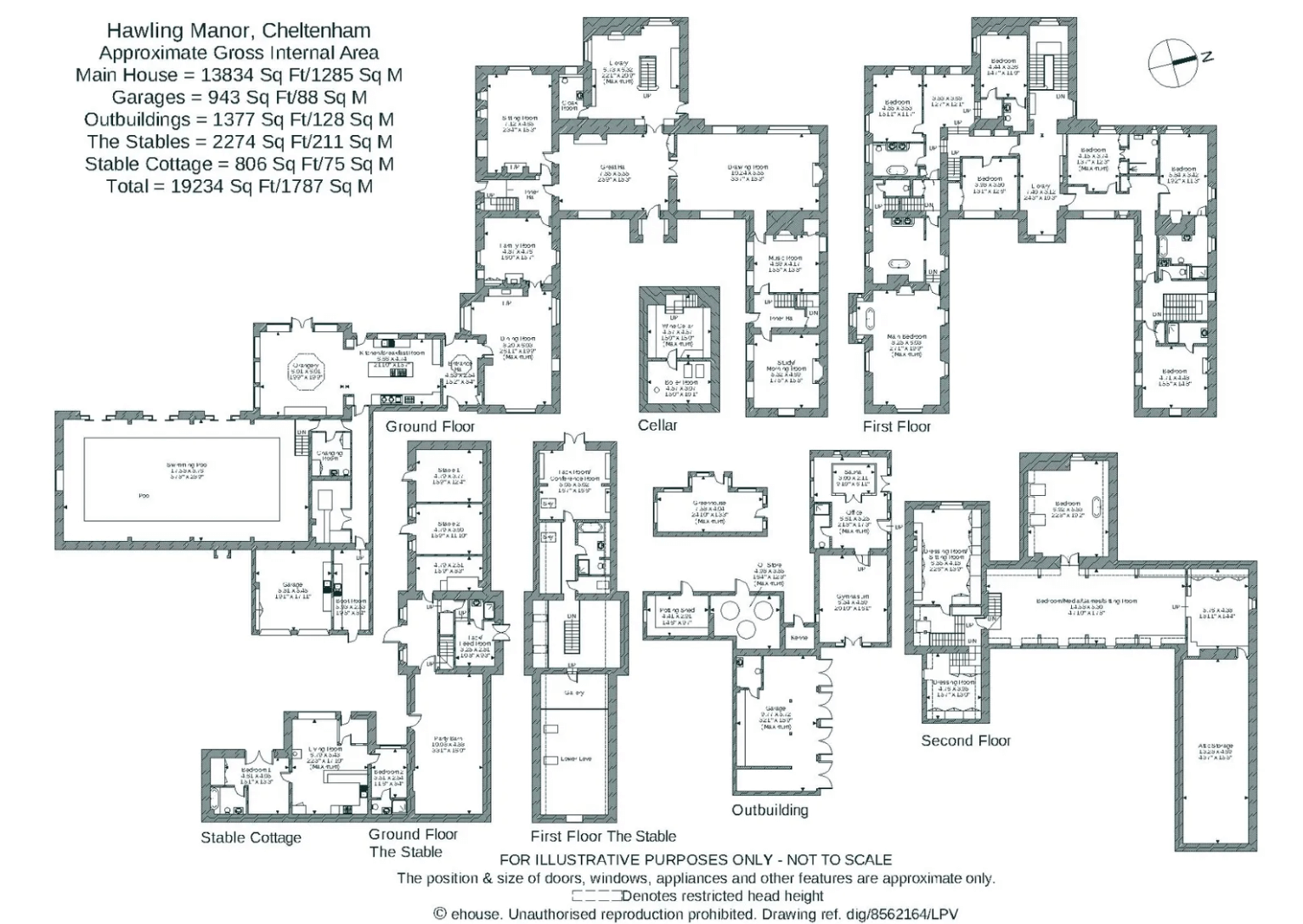 The Cotswolds Hawling Manor House’s floor plan