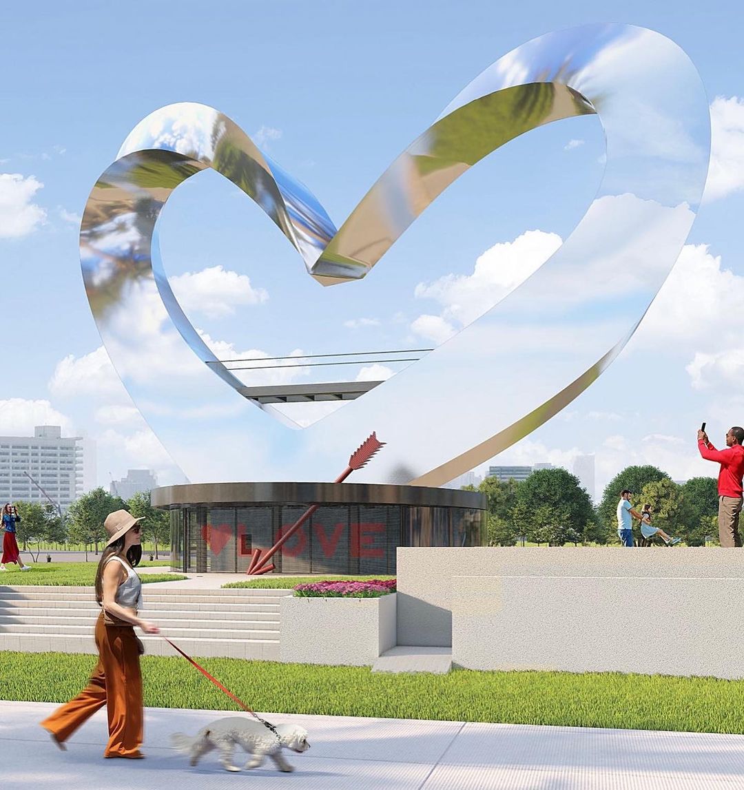 JEFRË’s “Heart to Heart” sculpture in Tradition, Florida