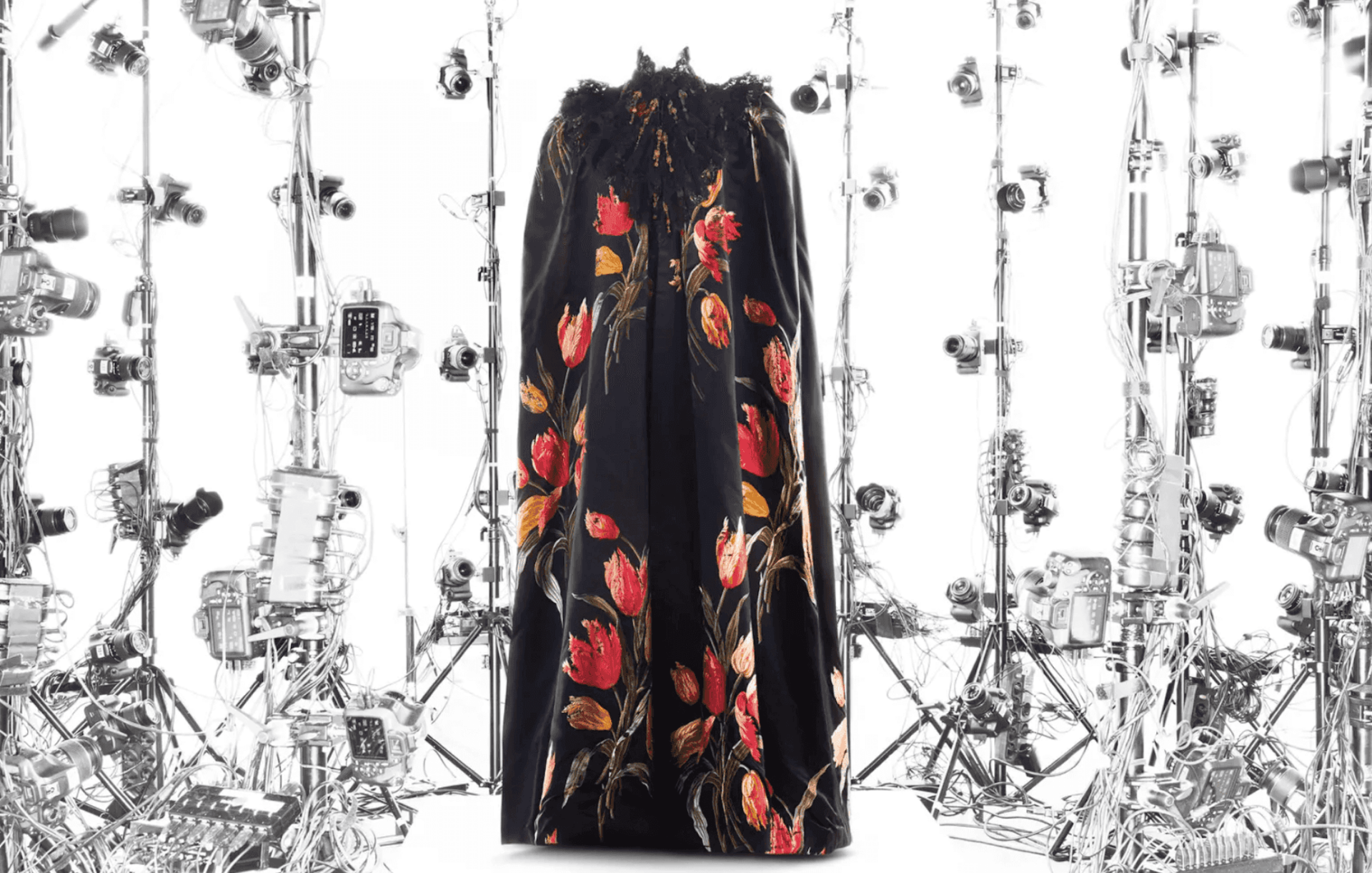 The Tulipes Hollandaises evening cloak