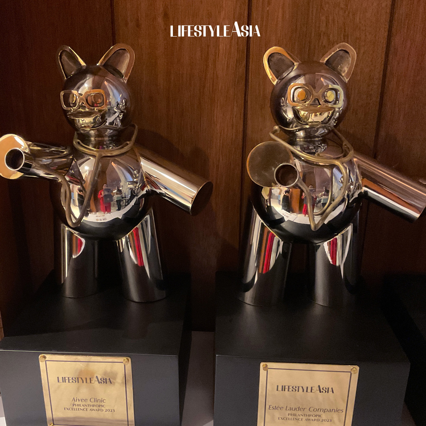 The trophies for the health category of the Philanthropic Excellence Awards