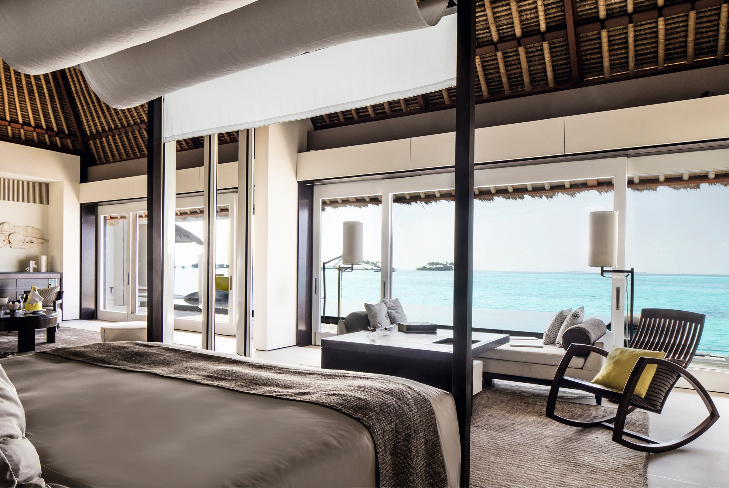 The resort's Garden Water Villa has a blissful outdoor lounge