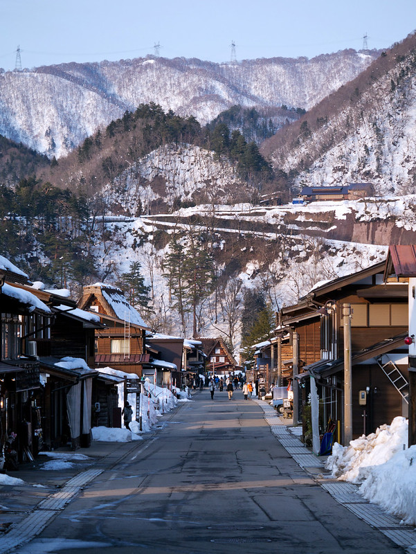 Inside Shirakawa-go during winter