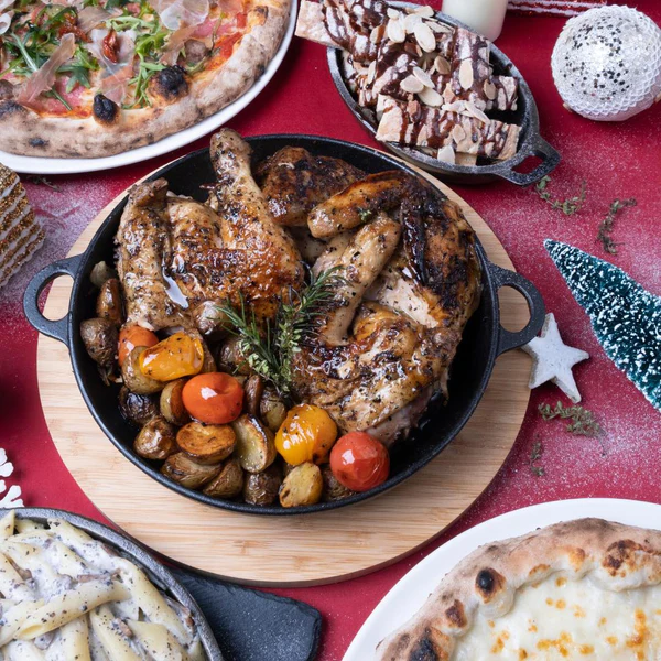 The "Feast & Cheers" bundle from Firehouse Pizza