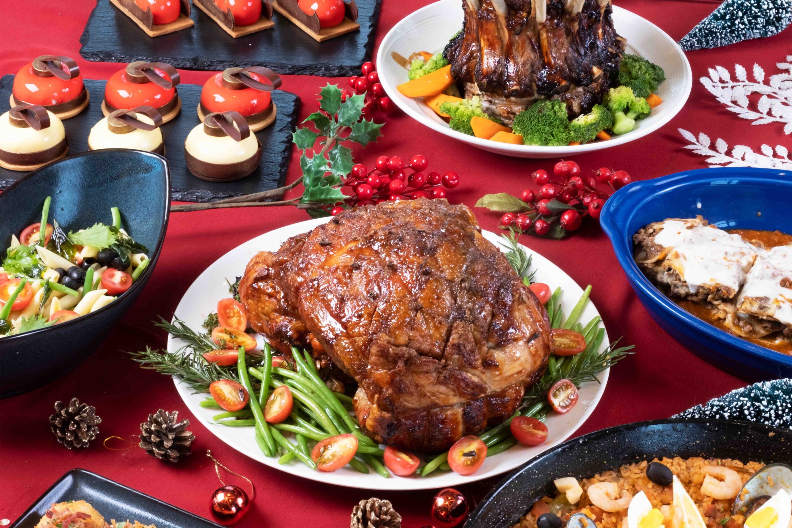 A vibrant and decadent buffet spread from Café Eight