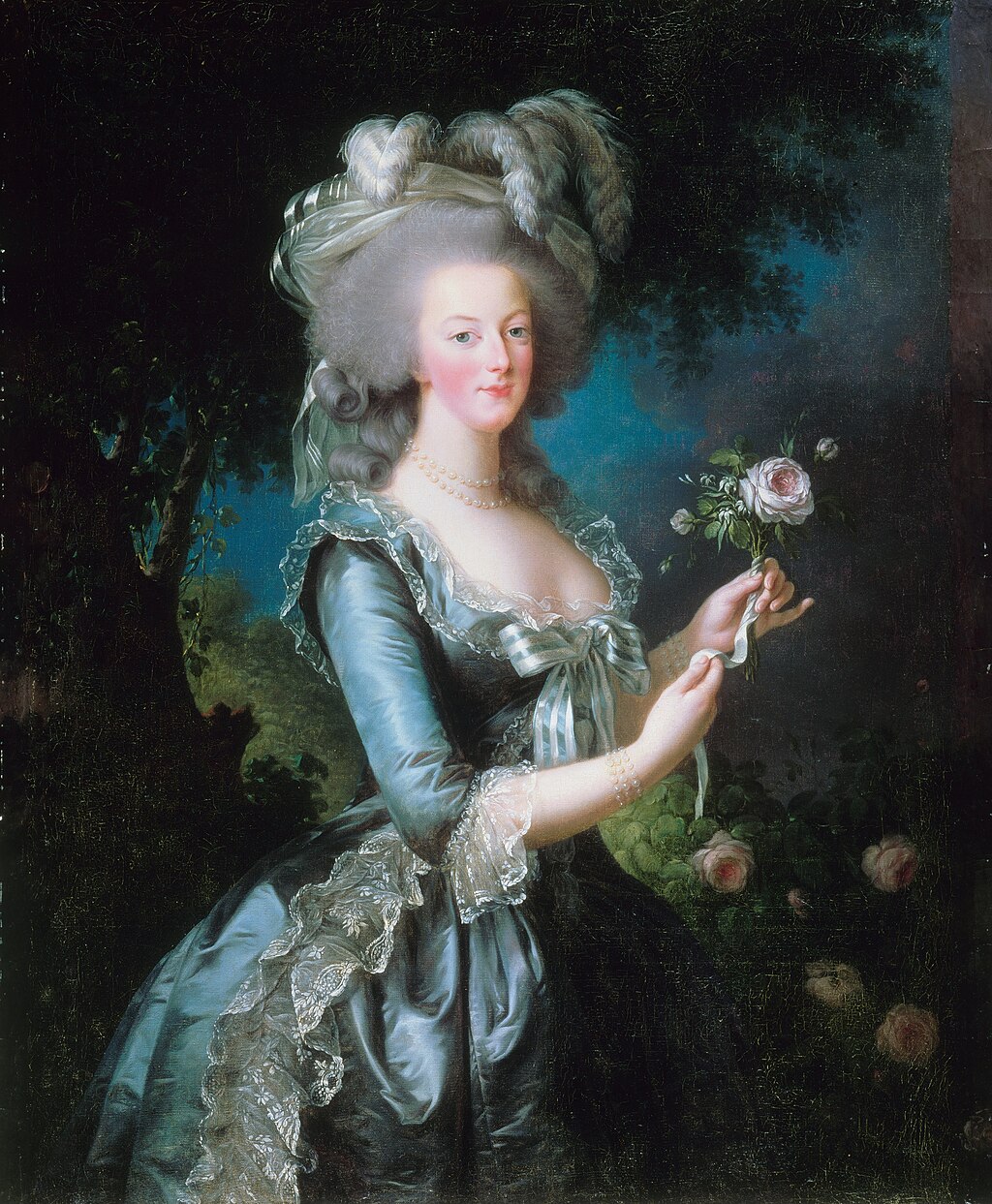 Painting of Marie-Antoinette with the Rose