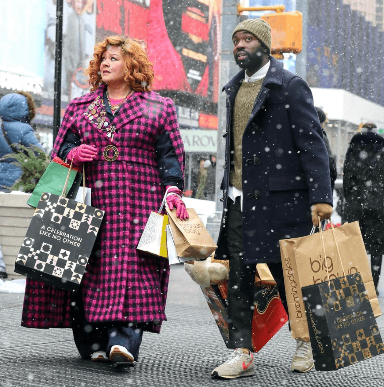 Melissa McCarthy plays Flora and Paapa Essiedu is Bernard in "Genie"