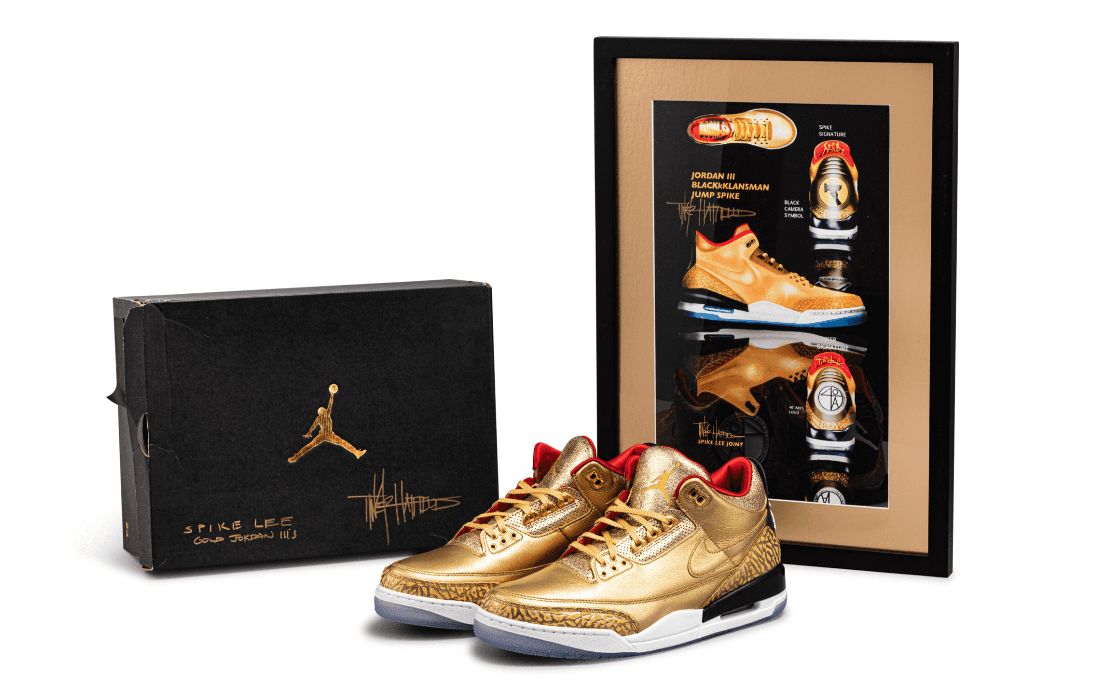 Spike Lee’s Gold Air Jordan Sneakers Sell For $50,000 At Auction
