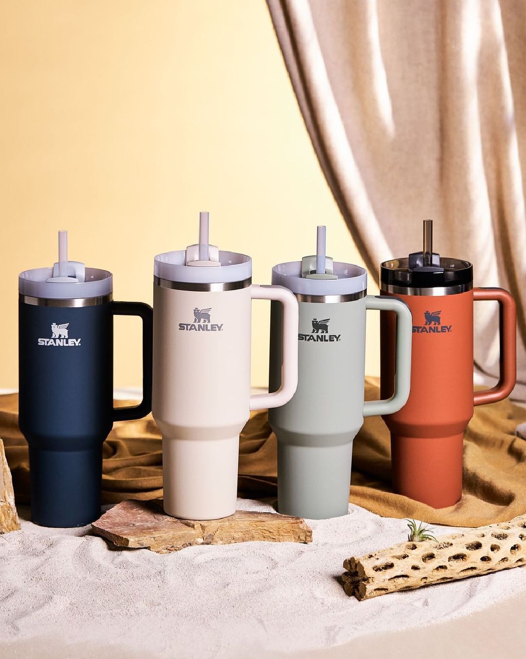 Quencher H2.0 FlowState™  tumblers in neutral and earthy colors