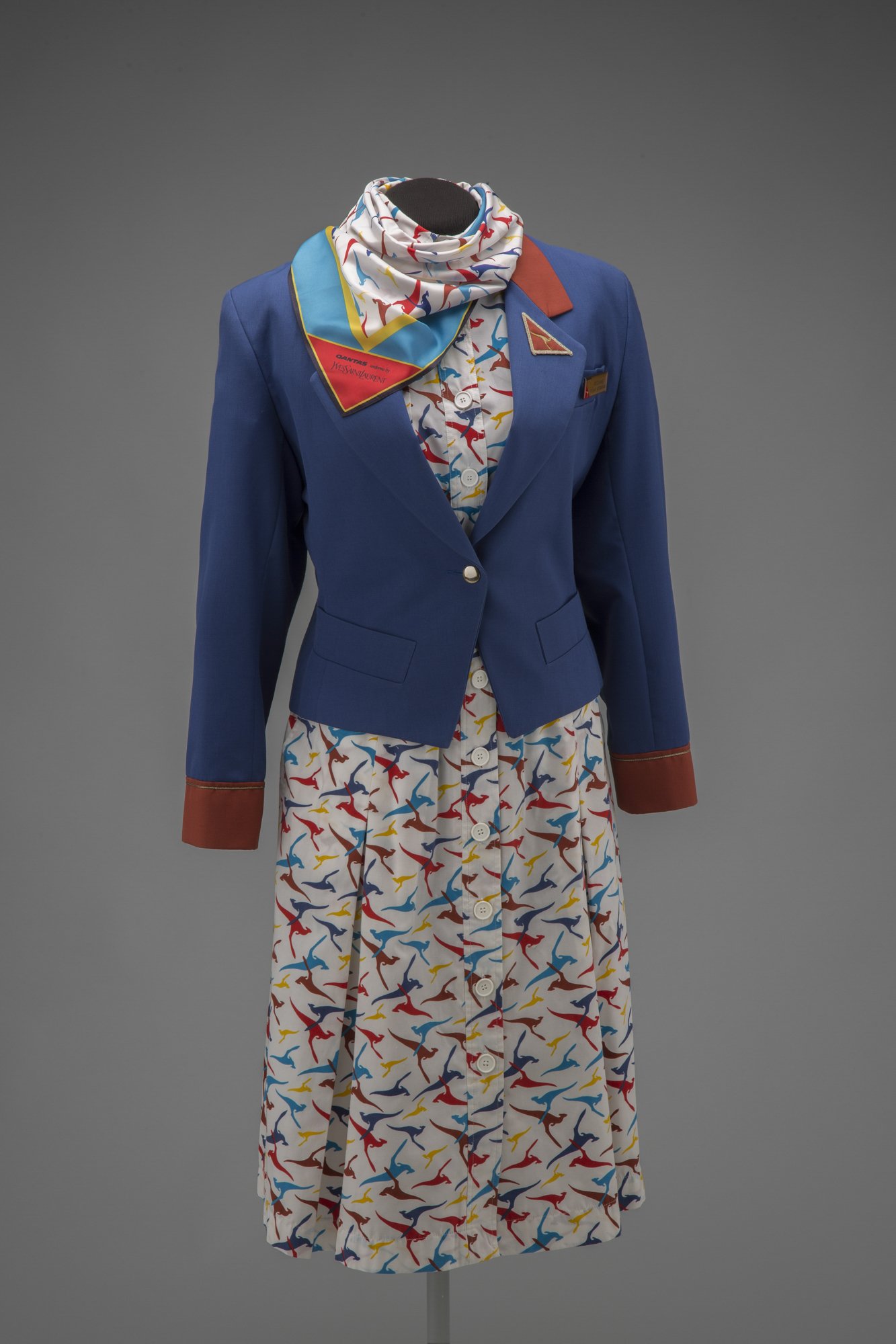 The Qantas Airways uniform by Yves Saint Laurent