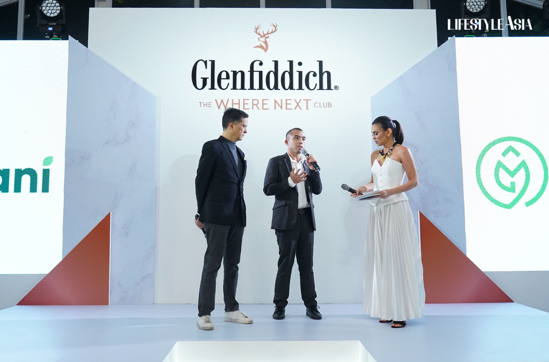 Mayani co-founders CEO JT Solis (left) and COO Josef Amarra (right) with event host Issa Litton