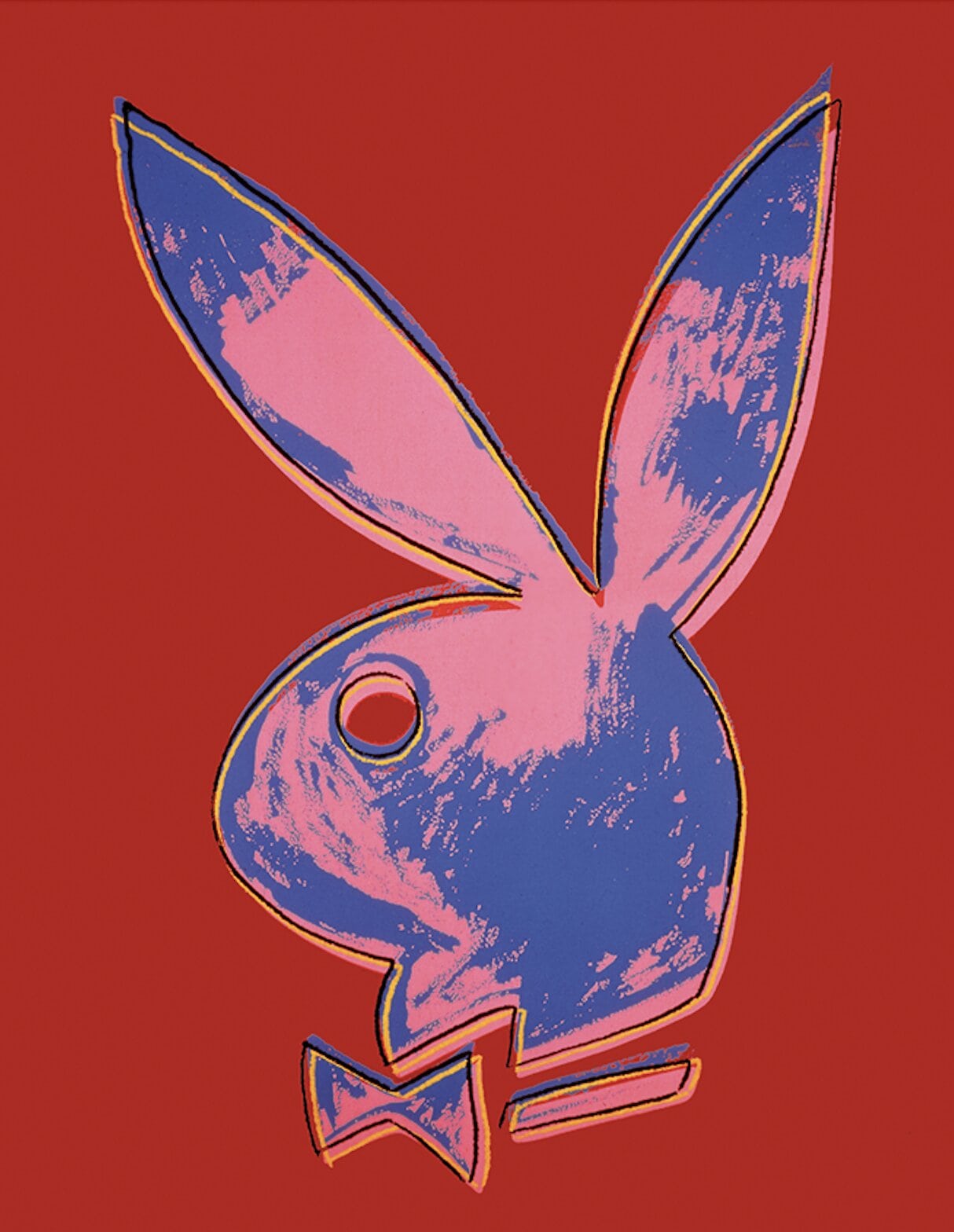 An original “Playboy Bunny” silkscreen by Andy Warhol 