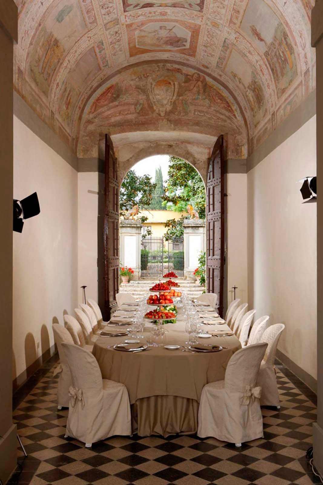 Host an unforgettable fairytale wedding by the lush, Tuscan countryside and ancient park that surrounds the estate