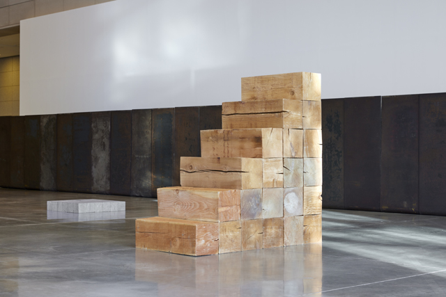 Carl Andre’s “Merrymount “ (21 Western Red cedar timbers, 1980)
