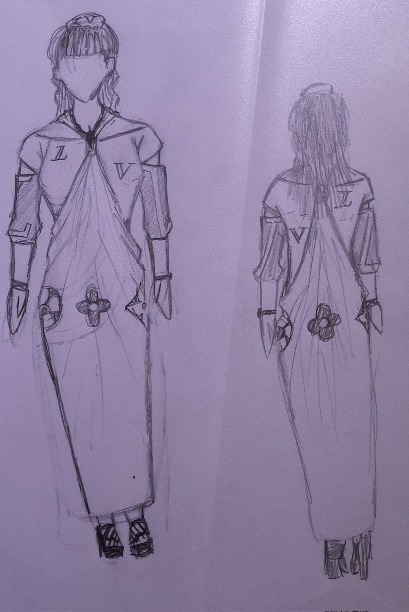 A 14-year-old boy's sketch inspired by Louis Vuitton