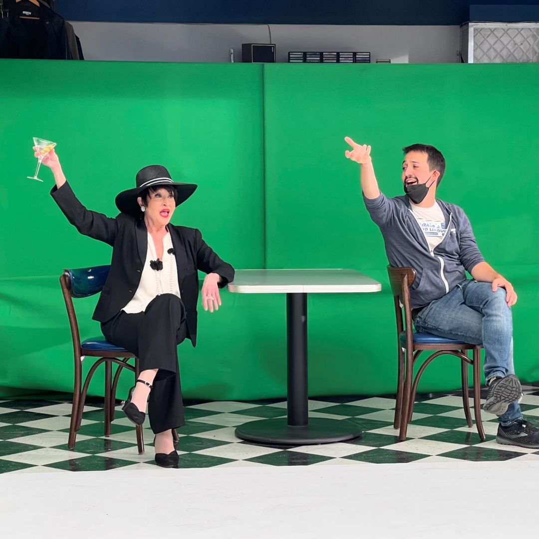 Lin-Manuel Miranda and Chita Rivera in the set of “Tick, Tick…Boom!”