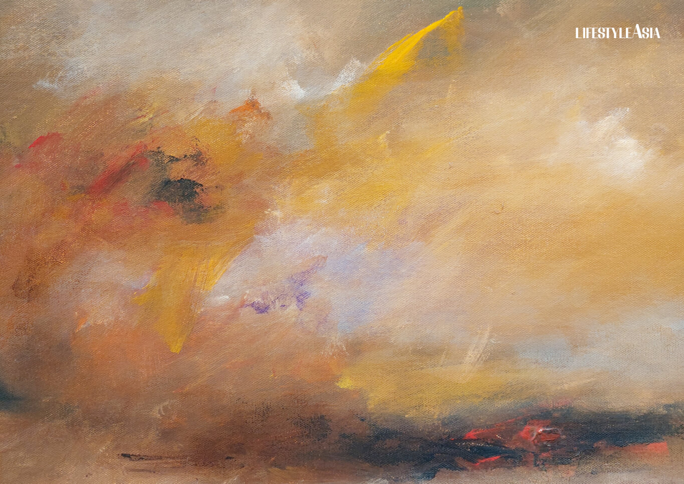 Close-ups of Kenneth Montegrande's seascapes and cloudscapes in "The Greatness of Simplicity"