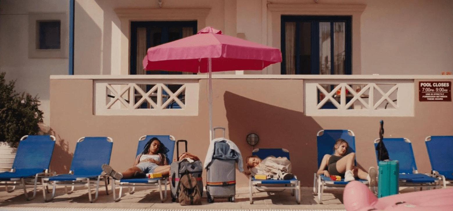 Enva Lewis, Mia McKenna-Bruce, and Lara Peake in “How to Have Sex”