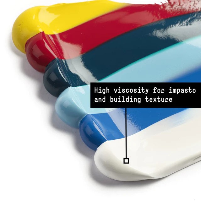 Liquitex Heavy Body Acrylic’s high viscosity and satin finish make it ideal for impasto techniques and detail work