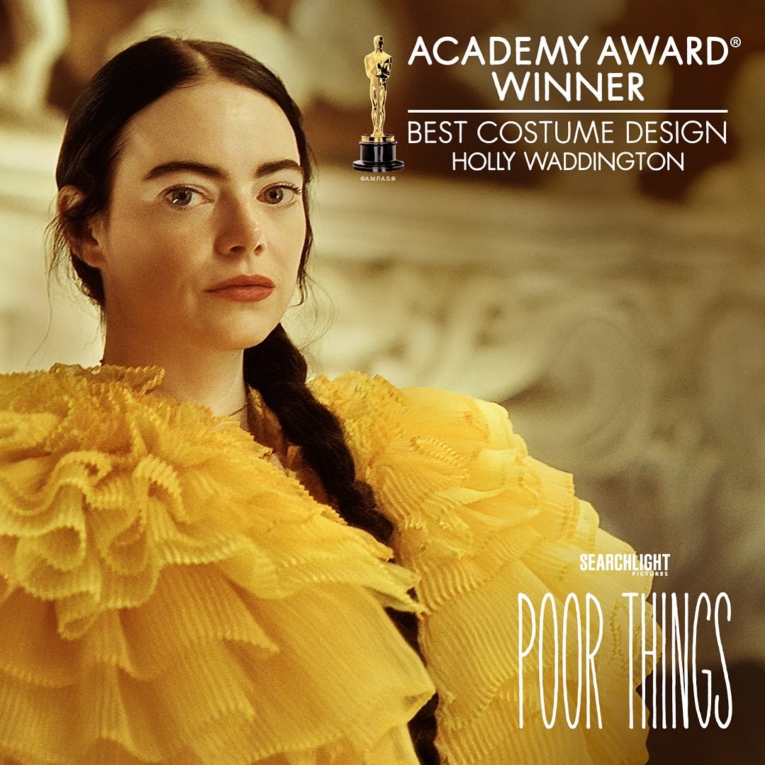 Holly Waddington wins an Oscar for Costume Design on "Poor Things"