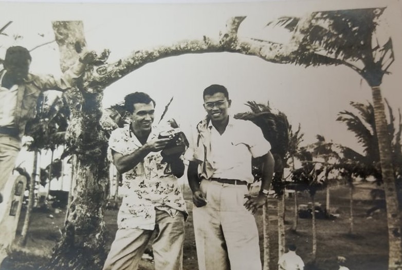 Juvenal Sansó and his best friend, Larry Alcala