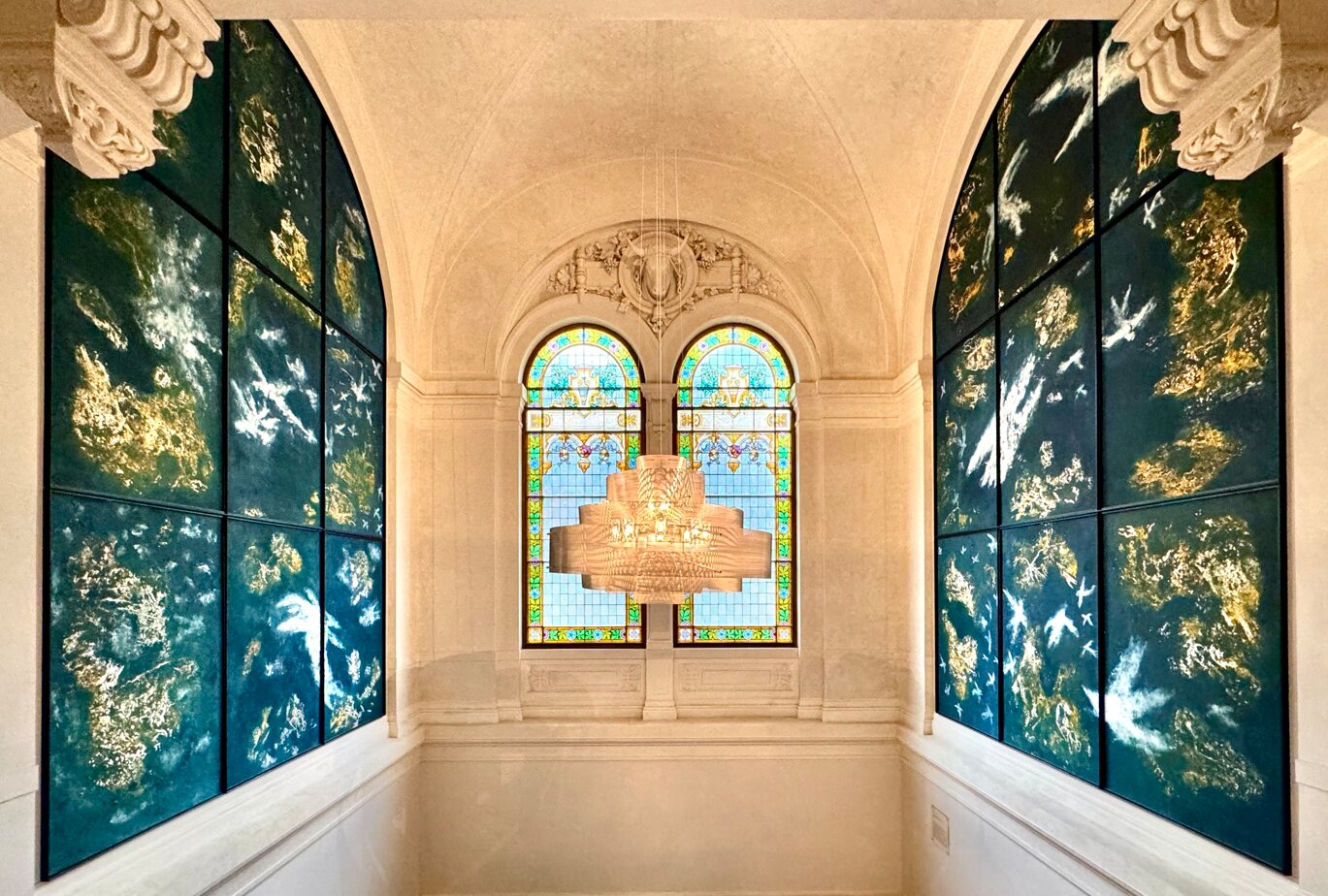 "Lumen," the diptych piece Godin created for Villa Mangini in Saint-Pierre-la-Palud