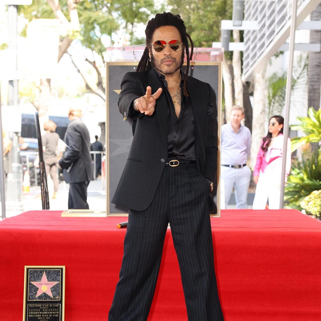 Lenny Kravitz at the Hollywood Walk of Fame