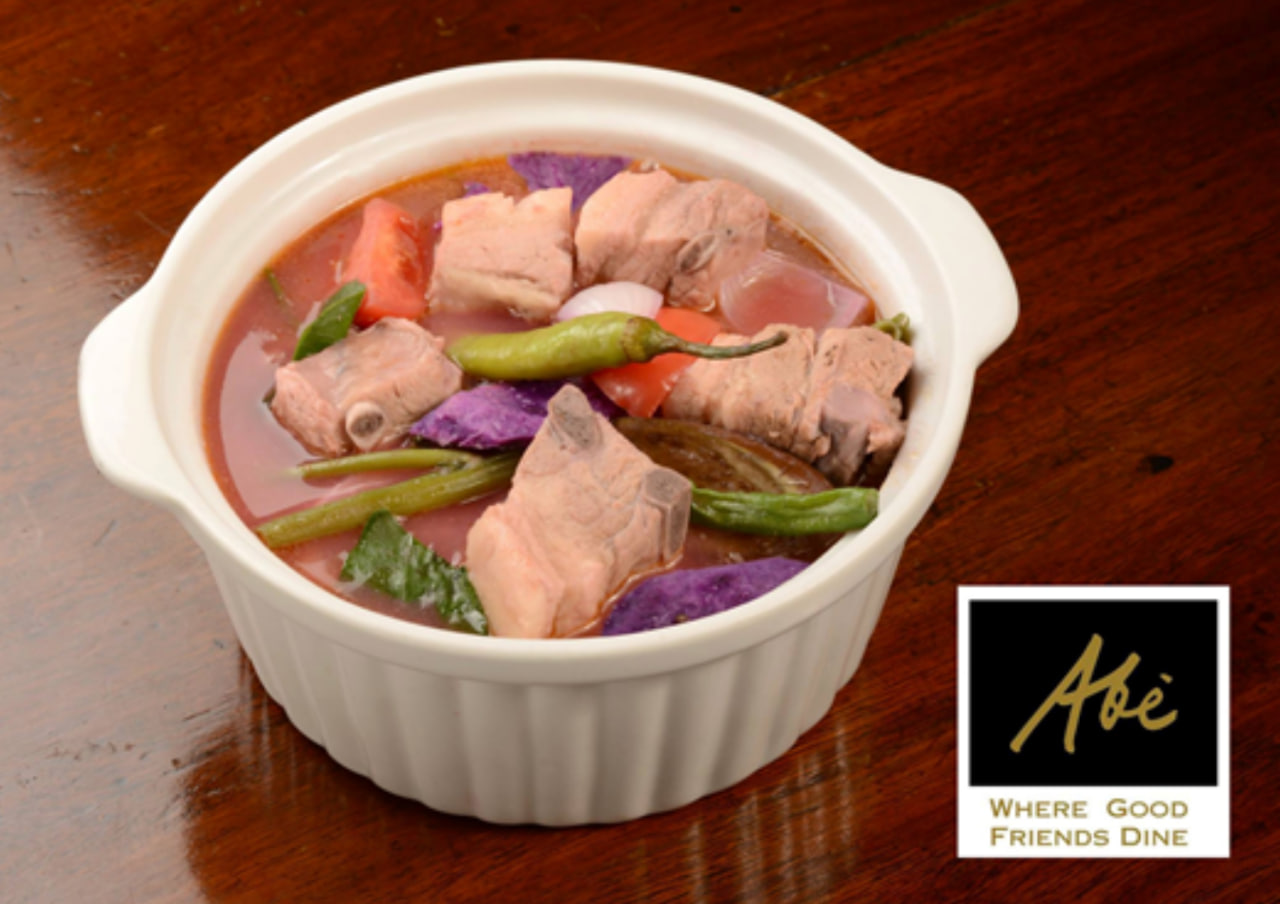 “Ube” or purple yam balances Abe’s “sinigang,” giving the viand thickness and sweetness