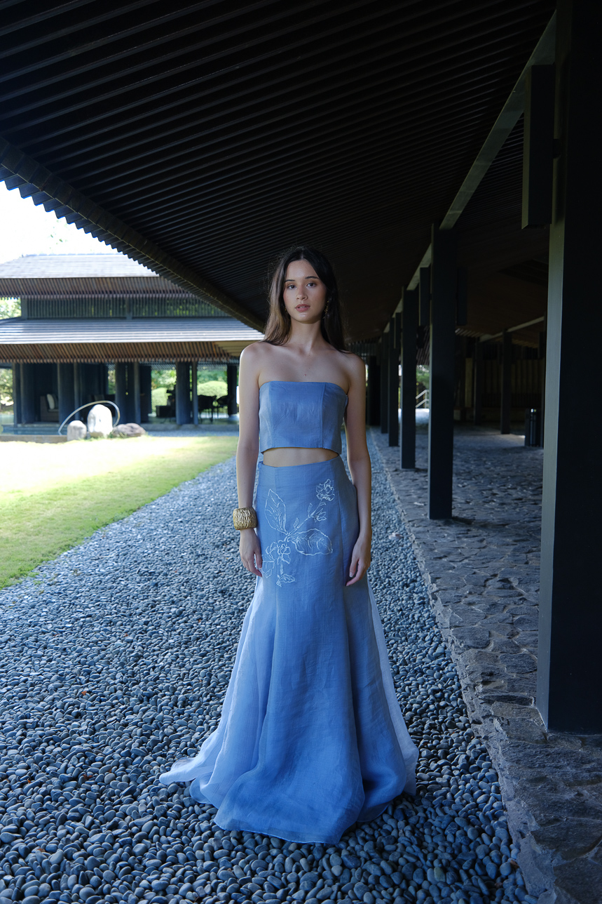 L-R: Outfits by Camille Villanueva, Lulu Tan Gan, and Jo Ann Bitagcol