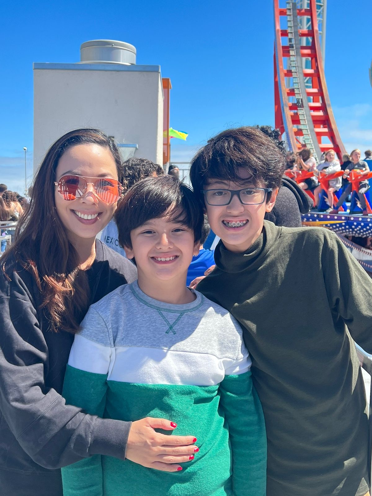 Sunshine Puey and her sons