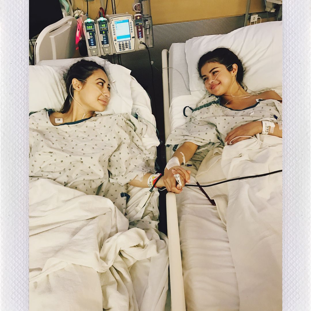 Gomez with her friend, Francia Raisa, who donated a kidney to the actress