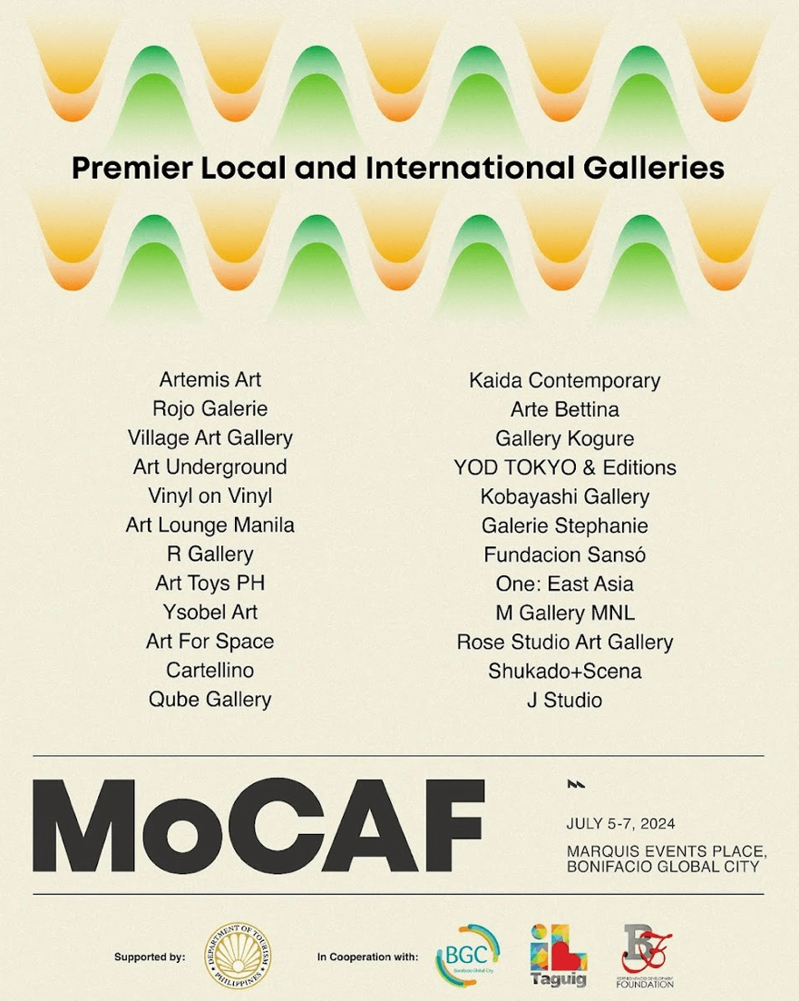 The line-up of participating galleries for MoCAF 2024